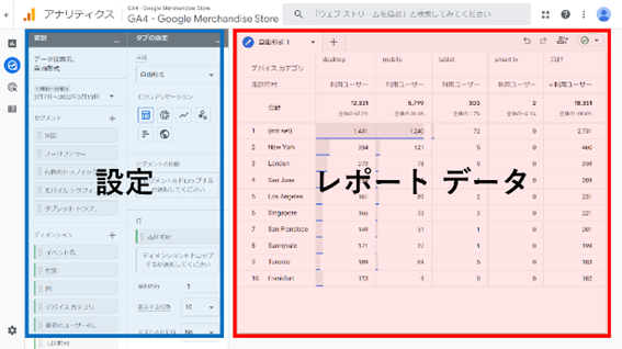 GA4 データ探索