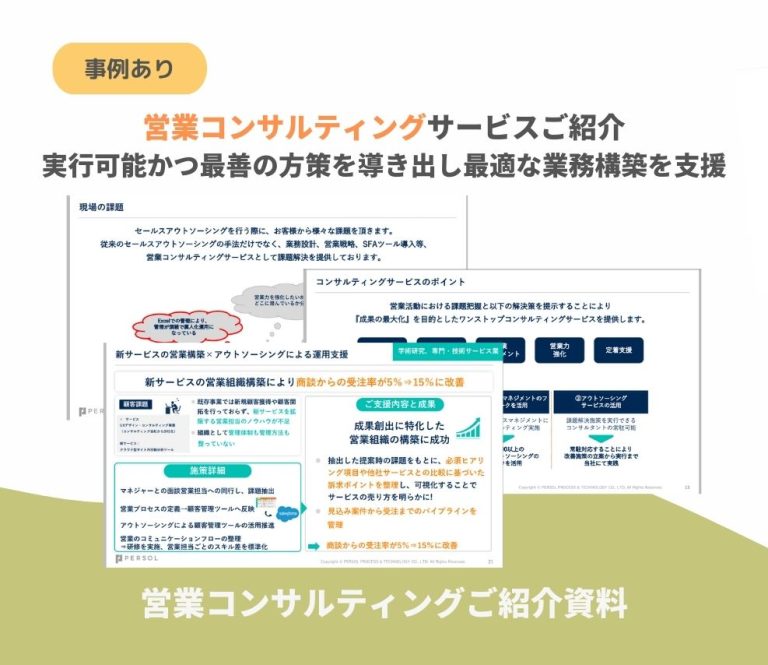 営業コンサルティングご紹介資料